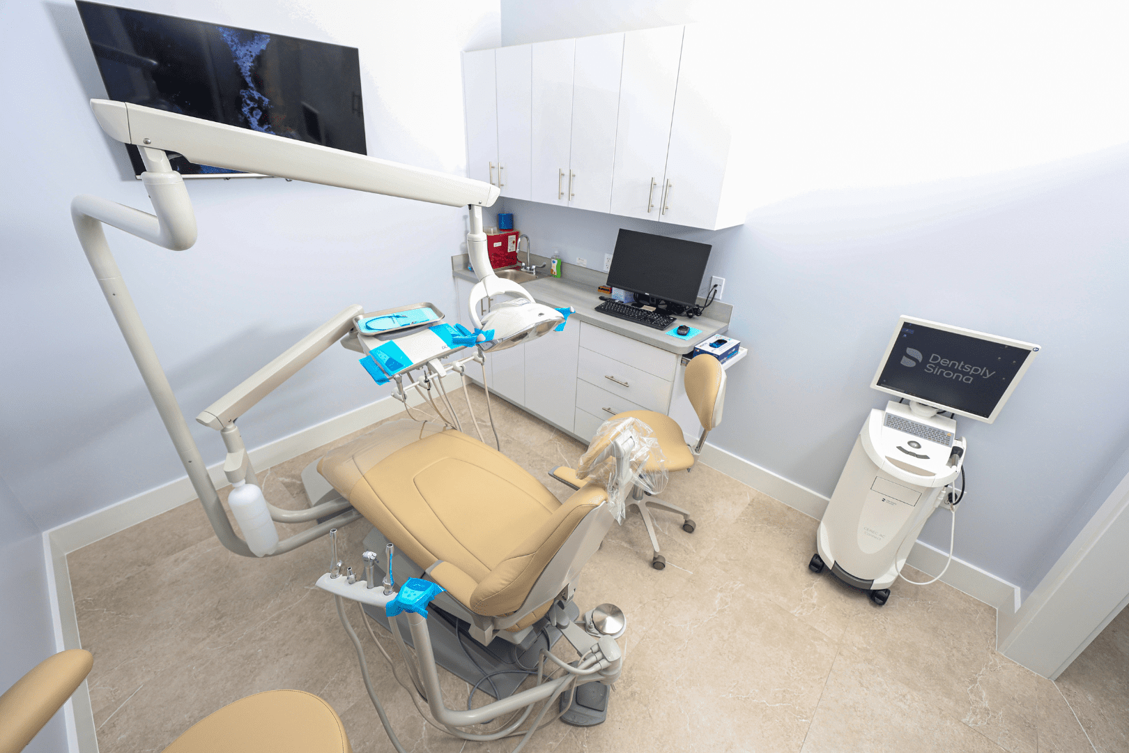 Dental chair in the clinic